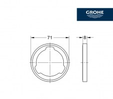 MEDIDAS SUPLEMENTO POSTERIOR ARO BARRA DUCHA GROHE